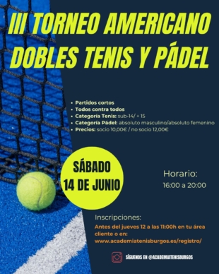III TORNEO AMERICANO DE TENIS Y PÁDEL