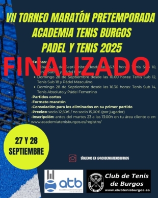 Finaliza el “VIII TORNEO PRETEMPORADA ATB 2025”