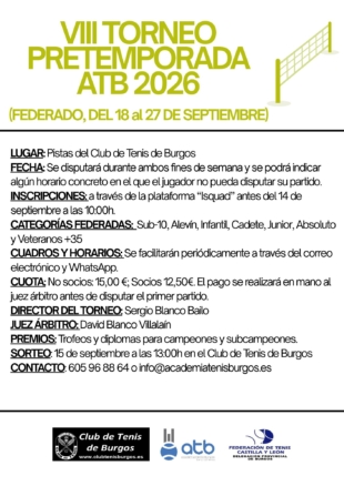 VIII TORNEO PRETEMPORADA ATB 2026 (FEDERADO)